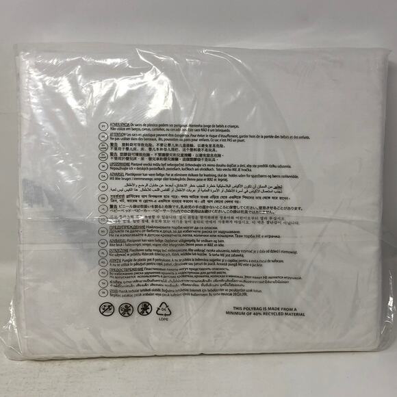 Ralph Lauren Organic Cotton Percale Palmer King Flat Sheet White Pale Sky Blue - Picture 3 of 10